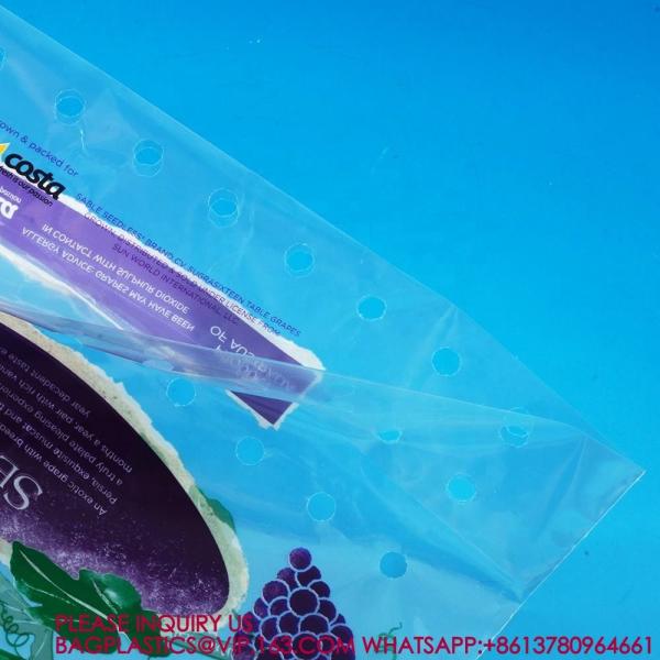Fresh Fruit Pack Recycle PP Fruit Packaging Bag With Bottom Gusset For Grape bags Packing