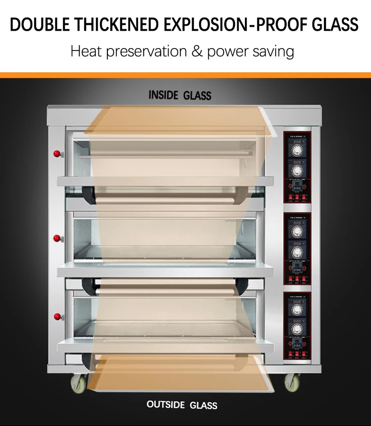 Multi-Functional Liquid Propane Gas LPG Baking Bakery Equipment Oven with High Burn Efficiency
