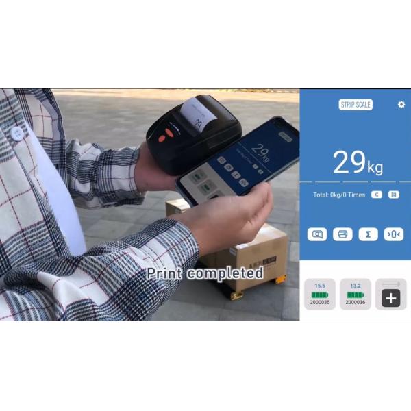 Smart Industrial Strip Scale Weigh Range 1-4500kg bluetooth APP Printing Onsite