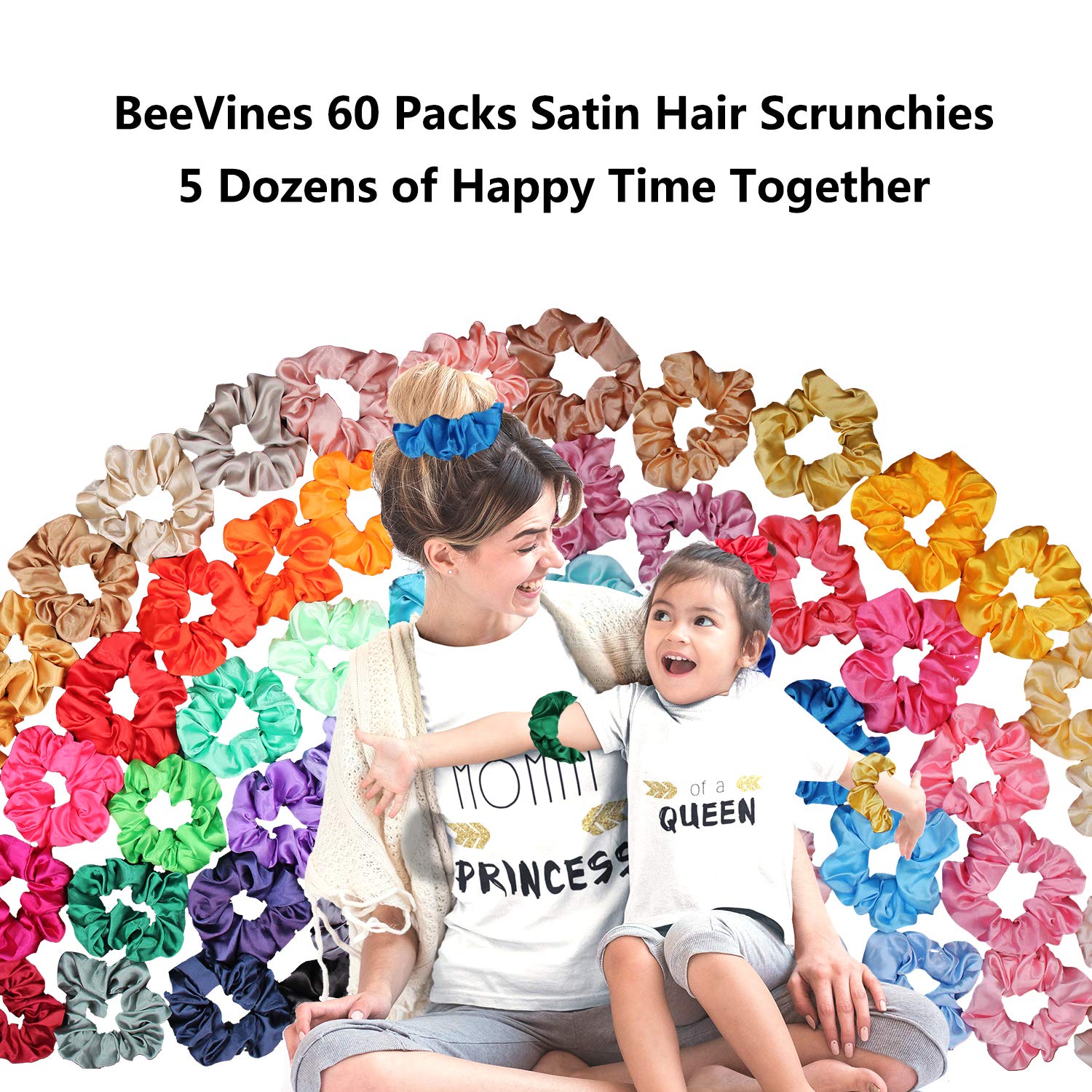 Chic Bandans Satin Silk Scrunchies , 0.03kg Thin Wide Silk Headband