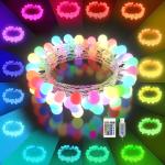 LED String Lights 16 Color Changing Globe Balls Indoor String Light with Remote