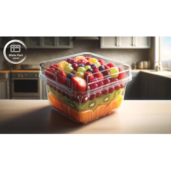Customized Plastic Salad Box Takeaway Convenient Fruit Packaging Solution