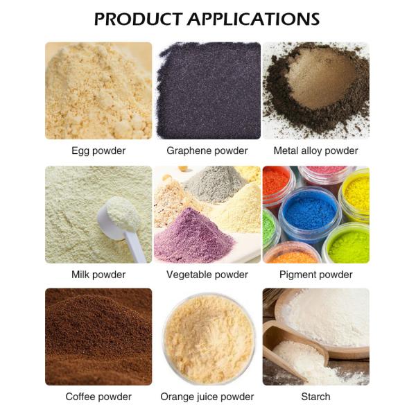 Tomato Milk Powder Centrifugal Spray Dryer 3000ml/H Twin Fluid Stainless Steel Mini Spray Dryer Nozzle