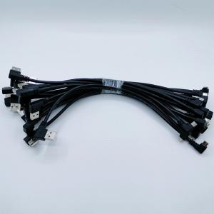 Buy cheap 15CM Overmolded Cable Assemblies Male USB A Angled To Micro USB 90 Degree Wire product