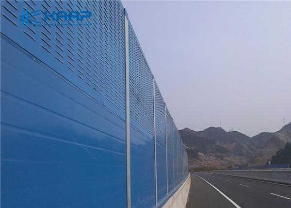 Quality Noise Reduction Barrier Plastic Coated Wire Mesh Precise With Steel Flange Base for sale