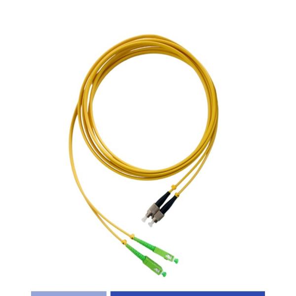 Quality 3m Fiber Optic Patch Cord SC/APC-FC/UPC Duplex LSZH Single Mode Patch Cables High Speed for sale