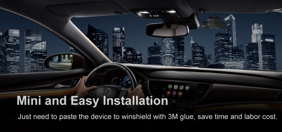 1080P AHD MINI 2CH Vehicle Mounted Dashcam Video Recorder with Remote Viewing and GPS