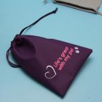 Faux PU Leather Satin Strings Drawstring Package Bag