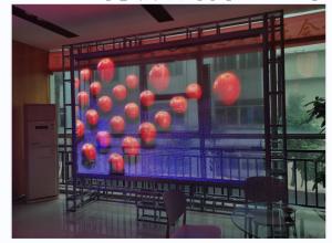 China Indoor Outdoor Flexible Transparent LED Screen Curtain Window TV Glass LED Panels Display on sale