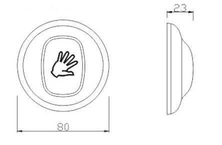 Touchless LED Infrared Sensor Push Button For Auto Door Opening