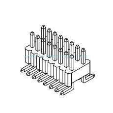 Buy cheap Double row 1.27*2.54mm SMT male header pin connector product