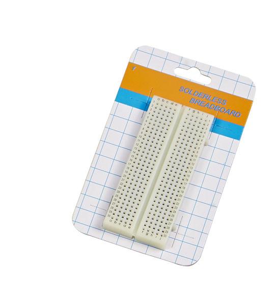 300 Tie Points Lab Electronics Test Board , White Experimental Soldered