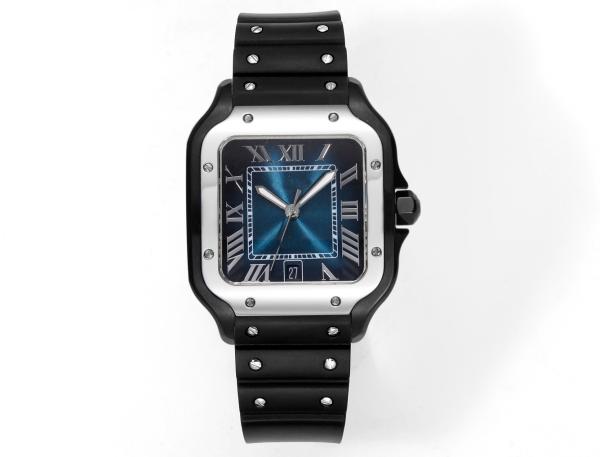 Quality Quartz Movement Leather Wrist Strap Watch Analog Display Case Diameter 40mm for sale