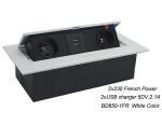 recessed power socket type pop up desktop EURO power socket with USB charge port