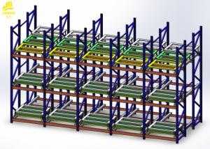 Metal Push Back Racking System / Radio Shuttle Push Back Shelving