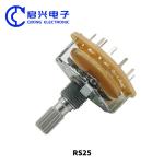 2pcs RS25 Potentiometer Rotary Switch 2*5 Files 10000 Cycels
