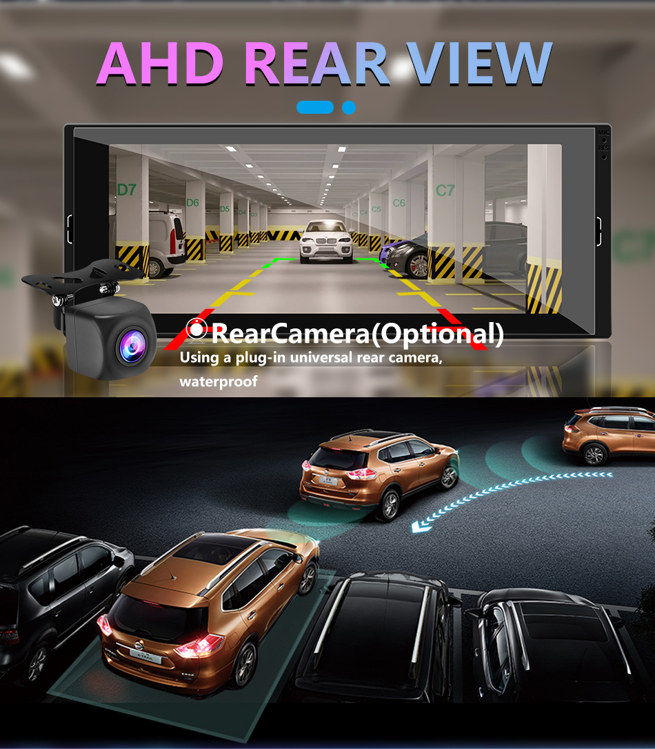 Android OS Android 10 MP5 Player 6.86 IPS Touch Screen GPS Wifi Rear Camera Car DVD Radio