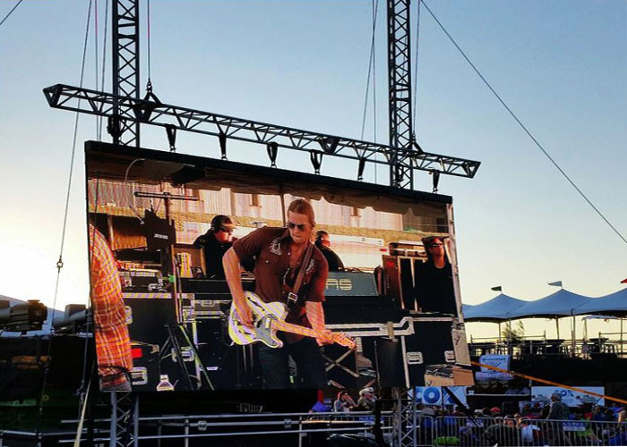 P3.91 P4.81 Full Color Stage Background Led Display Big Screen With Front Service