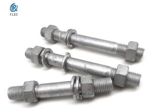 China Hot-Dipped Galvanizing Double-ended Stud Bolts with Nuts and Washers for Photovoltaics and Electricity on sale