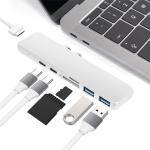 USB C Hub 7 in 1 Adapter Dual Type C Docking Station to 40Gbps Thunderbolt 3