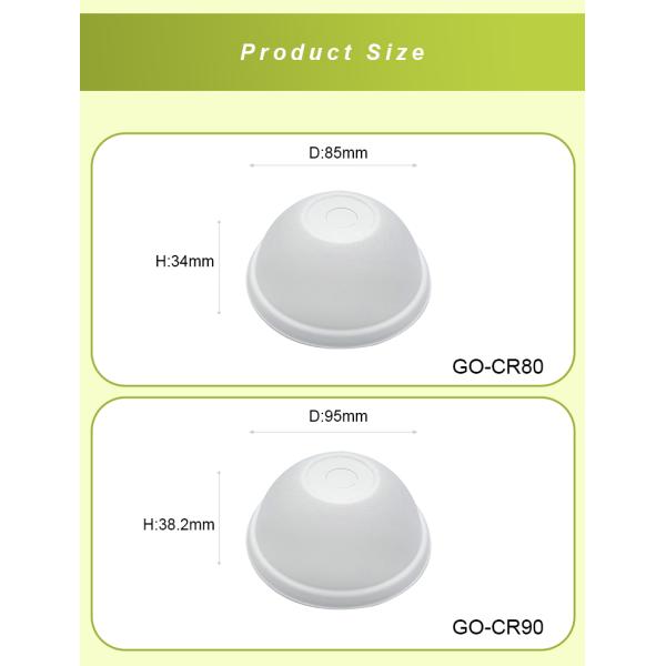 Bagasse Pulp Eco Coffee Cup Lids With 80mm/90mm Diameter For 8oz Cups