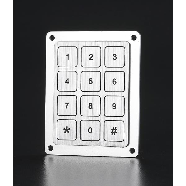 ip68 waterproof higher quality aluminum piezo keypad with 12 keys