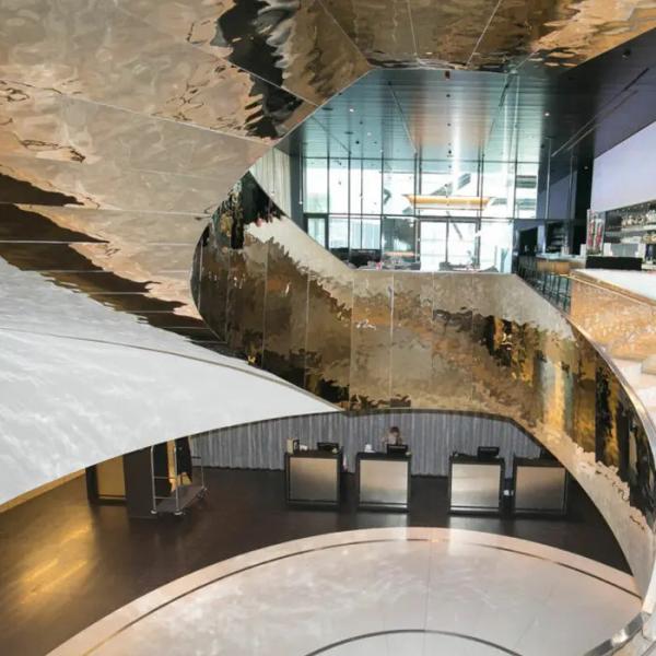 Low Maintenance Water Ripple Metal In Geometric Pattern