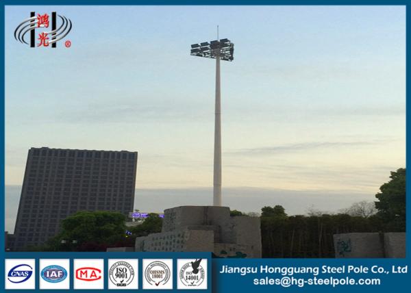 Quality Insert Mode Connection Round Flood Light Poles Hot Dip Galvanized with  HPS for sale