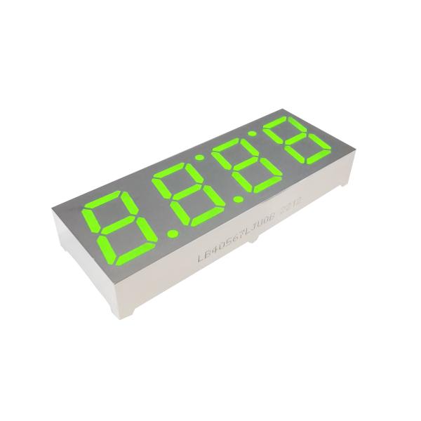 Quality Yellow Green 4 Digit 0.56inch 7 Segment LED Display White Segment Gray Surface for sale