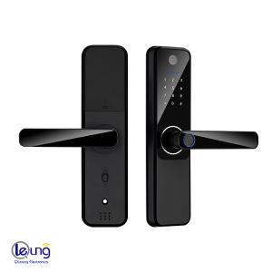 Remote Unlocking Card Code Fingerprint Door Lock With Camera For 5050mm Mortise