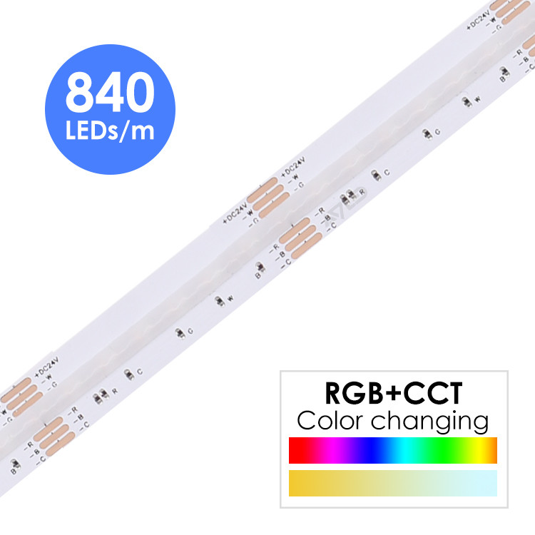 Seamless COB Recessed LED Strip Lighting Color Changing RGB CCT With Wifi Remote Control