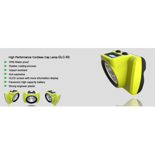 Safety LED Miners Head Lamp With OLED Display 20000lux Waterproof IP68