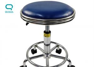 China Plastic Five Star Feet Clean Room Blue 430x400mm ESD Lab Stool Chair on sale