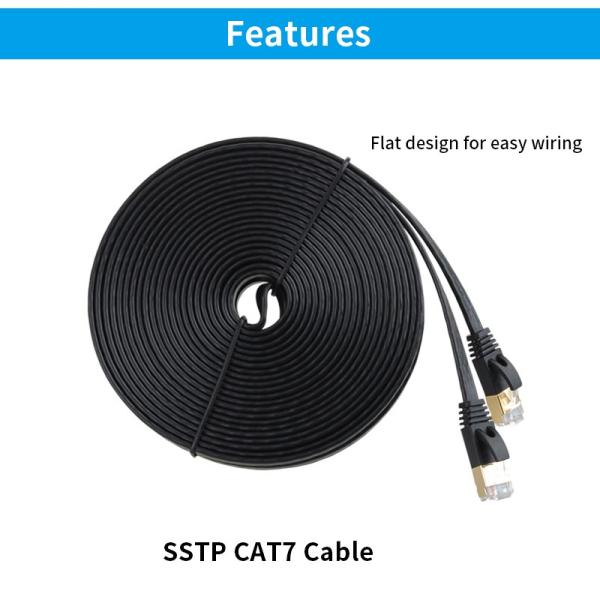 CAT7 SSTP Jumper Cable 7 Pairs With Gold Plated RJ45 Connector Easy Use