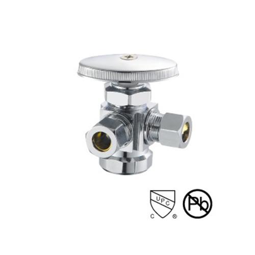 Quality Brass Copper Half Inch Angle Valve Threaded Chrome Plating  Faucet Angle Stop Valve for sale