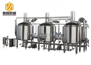 stainless steel craft brewing equipment with bottling and capping machine
