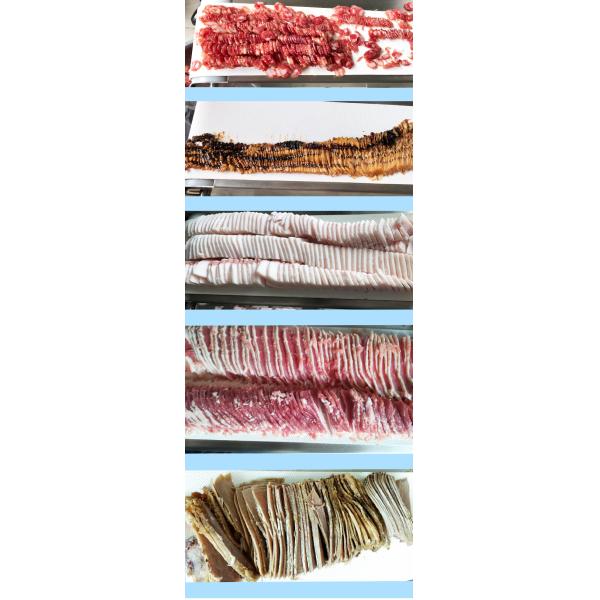Double Blades Meat Processing Machine Cooked Cured BBQ Beef Meat Slicer Cutter Equipment