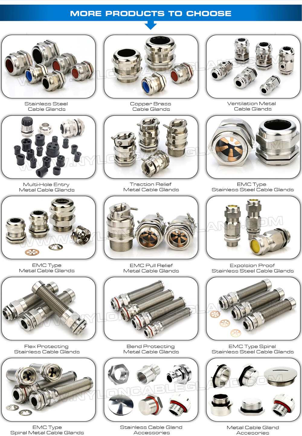 PG & Metric Thread Elbow Plastic Cable Glands, IP68 Right Angle Nylon Cable Glands with Spiral Flexible Protector
