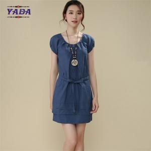 China Summer vestidos vintage o-neck dress cotton summer casual dresses for fat ladies on sale