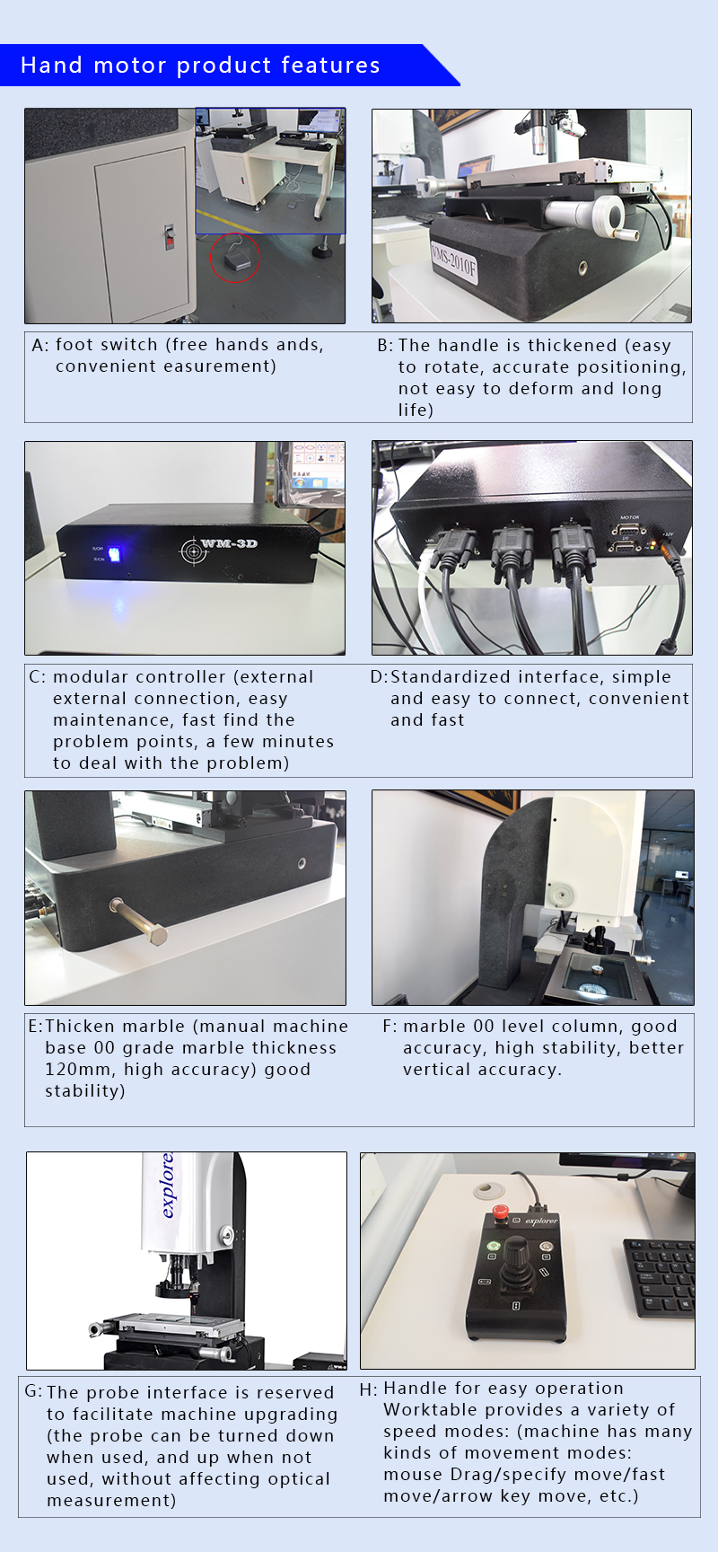 Automotive Coordinate Measuring Machine , 2D High Precision CMM Measuring Device