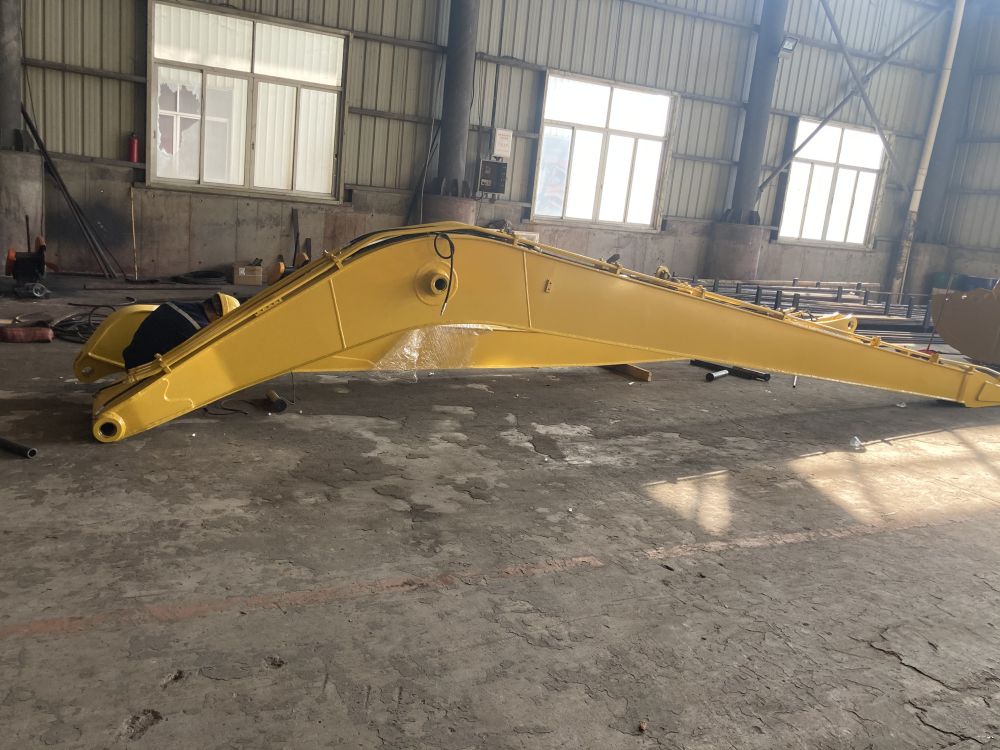 Excavator extension arm for foundation pit, caisson, basement excavation