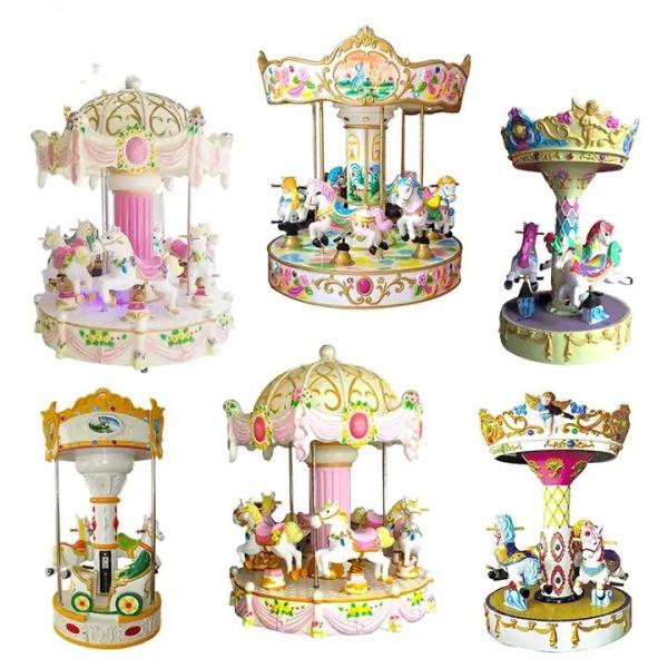 Coin Operated Children Fairground Carousel Kiddie Ride Swing Horse