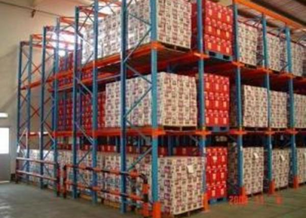 Quality Multi - Level cold room storage Drive in Pallet Rack / Warehouse Shelving System for sale