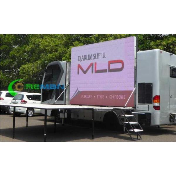 180W/m2 P10 SMD3535 7000cd/㎡ Vehicle Mobile Led Display