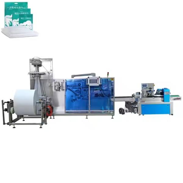 Automatic Disposable Towel Folder Packer High Speed Disposable Bath Towel Folding Machine 380V