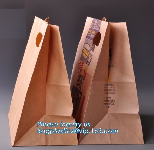 Custom Printing Recycled Brown Kraft Paper Bags,Custom Printed Factory Glassine Paper Bread Small Brown Bag, bagease