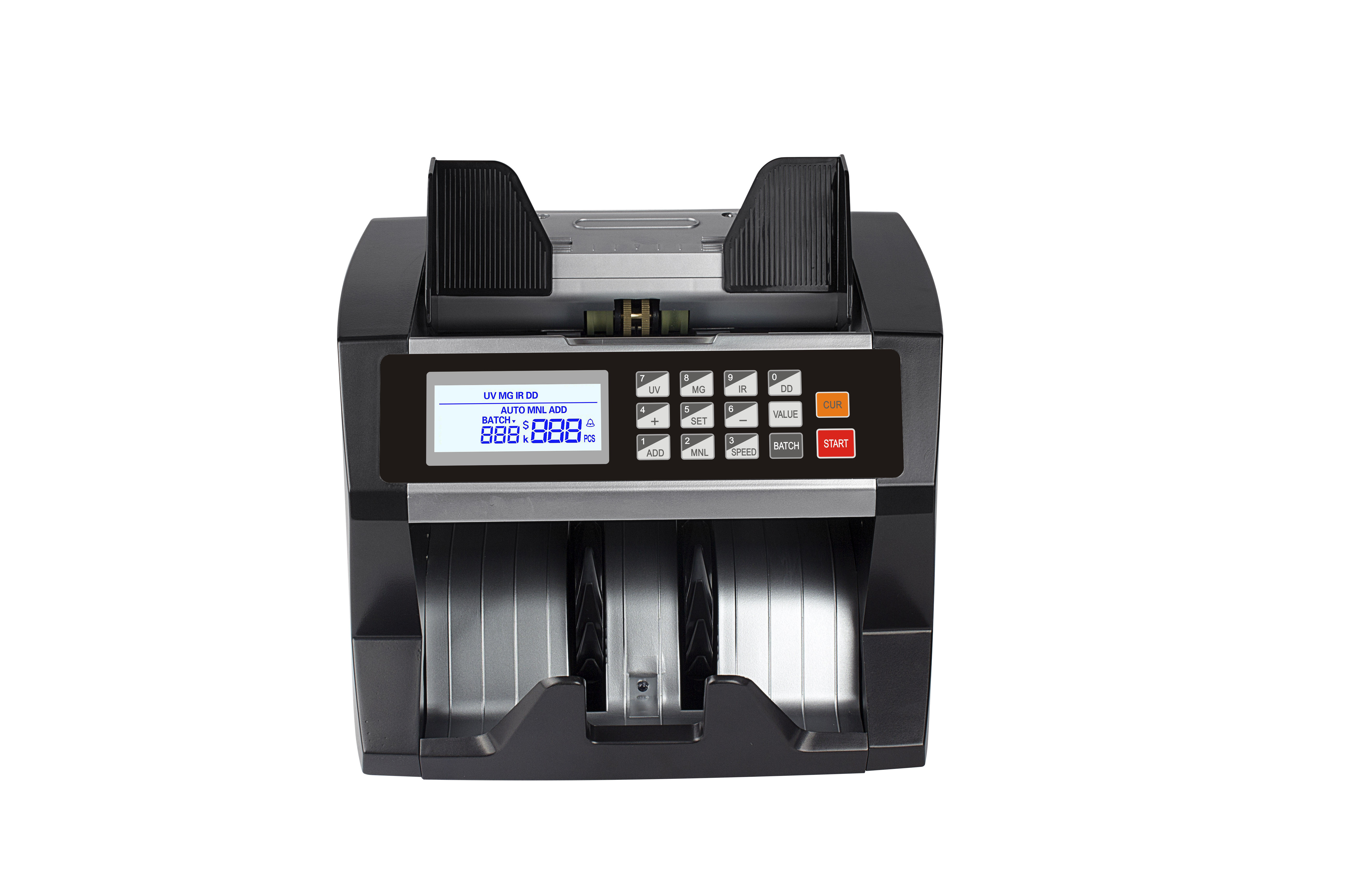 FRONT LOADING COUNTING MACHINE with UV+MG DETECTION heavy-duty banknote counter
