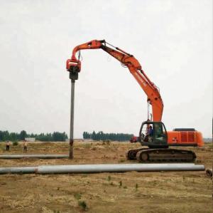 China Vibratory Hammer Screw Pile Drilling Machine Suitable 20-24T Excavator V-250D on sale