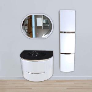 China 70*48*54cm PVC Bathroom Cabinets With Side Cabinet And Mirror on sale