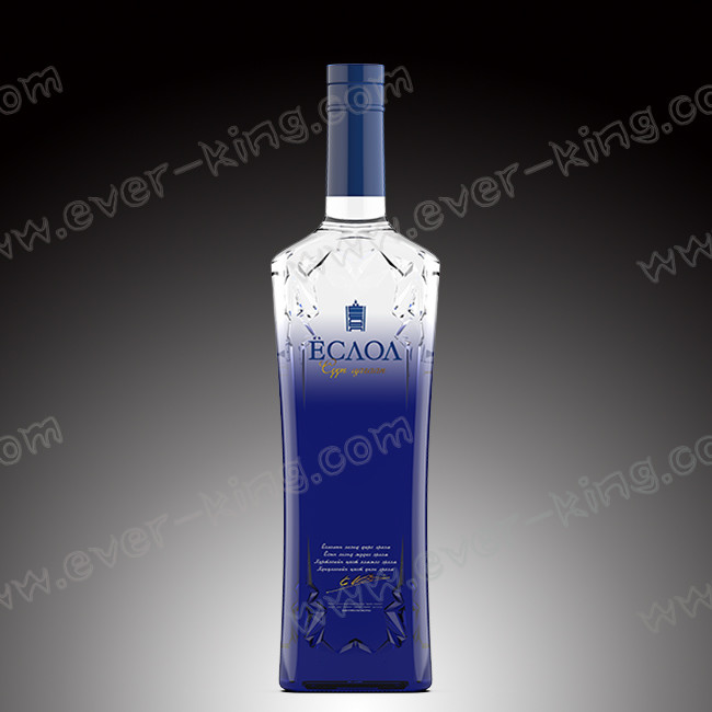 Glass Stopper Empty Alcohol 500mL Vodka Glass Bottle